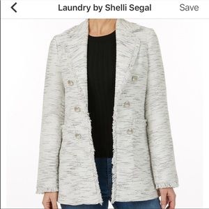 NWOT Laundry Double Breasted Tweed Blazer